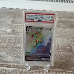 2020 Pokemon SWSH Full Art Butterfree VMAX 190/189 Secret PSA 10 Darkness Ablaze - Image 1