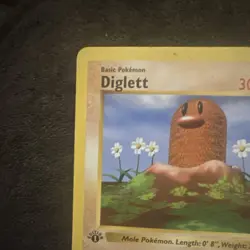 Diglett 47/102 1st Edition Shadowless Base Set Pokemon Card Game 1999 WOTC LP! - Image 3