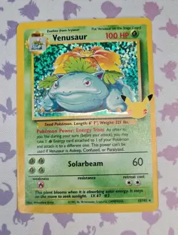 🔥🚀 Venusaur 15/102 25th Anniversary Celebrations Pokemon Card NM - Image 1