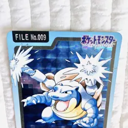 Pokemon Carddass Blastoise File No.009 Vintage Japanese Bandai Pocket Monsters - Image 3