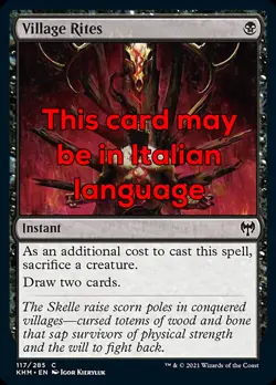 MTG 2x VILLAGE RITES EXC - RITI DEL VILLAGGIO - KHM - MAGIC - Image 1