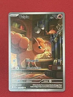 Pokemon TCG Vulpix 138/132 Me01: Mega Evolution Holo Illustration Rare - Image 1