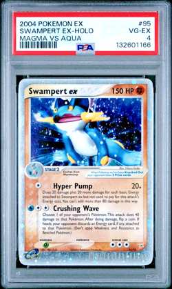 PSA 4 2004 Pokemon EX Team Magma vs Team Aqua Swampert EX Holo Foil 95/95 - Image 1