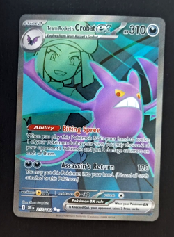Pokemon TCG Team Rocket's Crobat ex 217/182 SV Destined Rivals Ultra Rare NM - Image 1