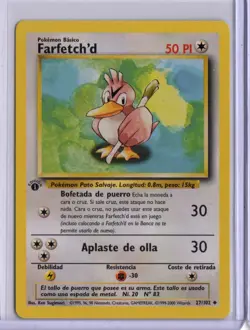 Pokemon 1st Edition Base Set Spanish Farfetch'd 27 - Image 1