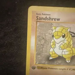 Pokemon TCG Sandshrew Base Set Shadowless 62/102 1st Edition 1999 40 HP Common - Image 3