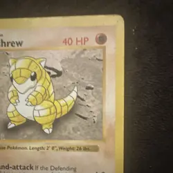 Pokemon TCG Sandshrew Base Set Shadowless 62/102 1st Edition 1999 40 HP Common - Image 4