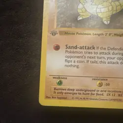 Pokemon TCG Sandshrew Base Set Shadowless 62/102 1st Edition 1999 40 HP Common - Image 5