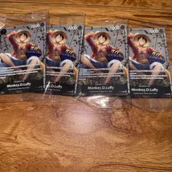 4x P-075 Monkey.D.Luffy Promo Card TS-02 Tin Set 02 ENGLISH SEALED - Image 1