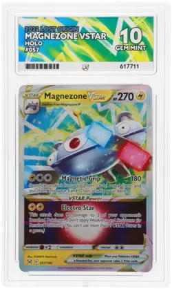 ACE 10 Magnezone VSTAR 057/196 2022 Lost Origin EN Holo Graded ACE Label Pokemon - Image 1