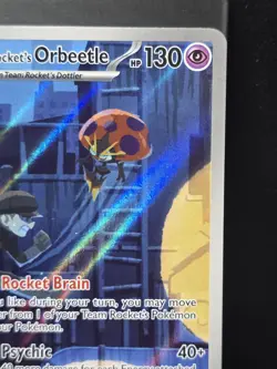 Pokemon Team Rockets Orbeetle 198/182 Illustration Rare Destined Rivals NM - Image 4
