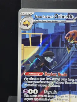 Pokemon Team Rockets Orbeetle 198/182 Illustration Rare Destined Rivals NM - Image 5