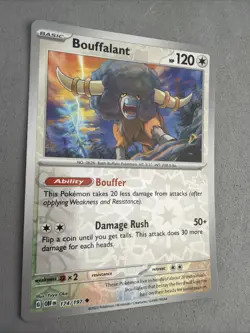 Pokemon TCG * SV Obsidian Flames * 174/197 Bouffalant REVERSE HOLO Uncommon * NM - Image 2