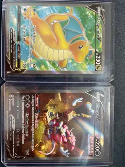Dragonite V (Full Art) 076/078 Pokemon GO Holo and Hoopa V alt art - Image 1