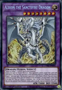 Albion The Sanctifire Dragon - Secret Rare 1st Edition CYAC-EN035 - NM - YuGiOh - Image 1