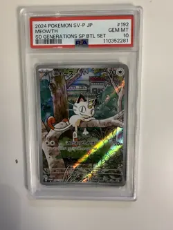 PSA Meowth 192/SV-P Sv-P Promotional Cards Holo (Japanese) - Image 1