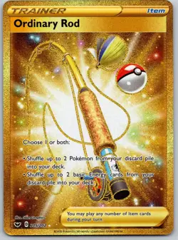 Ordinary Rod - 215/202 - Pokemon Sword & Shield Base Set Secret Rare Card NM - Image 1