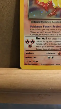 Rocket's Moltres Gym Heroes 12/132 Rare Holo LP - ungraded Pokemon Card - Image 4