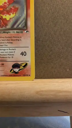 Rocket's Moltres Gym Heroes 12/132 Rare Holo LP - ungraded Pokemon Card - Image 5
