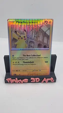 pikachu at the museum Pokemon card TCG ( Fan Art) Crd1682 - Image 1