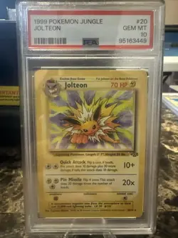 1999 Pokemon Jungle JOLTEON Non Holo PSA 10 #20/64 - Image 1