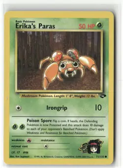 Pokemon Erika's Paras Common Gym Challenge 071/132 NM - Image 1