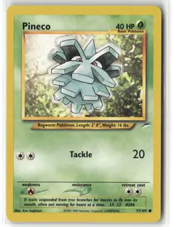 Pokemon Pineco Common Neo Destiny 077/105 NM - Image 1