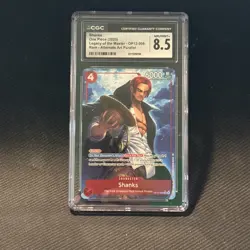 One Piece TCG/CCG | Shanks OP12-008 Alternate Art Legacy of the Master CGC 8.5 - Image 1