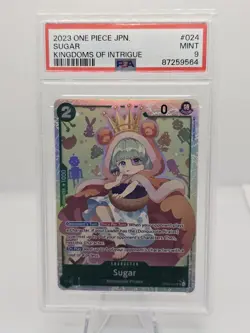 SUGAR 2023 ONE PIECE KINGDOM OF INTRIGUE ENGLISH #OP04-024 SR PSA 9 - Image 1