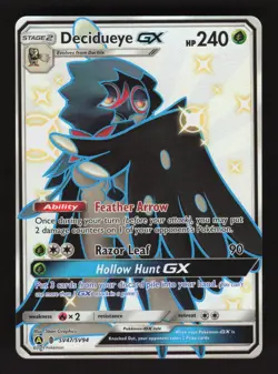 Decidueye GX SV47/SV94 Pokemon Hidden Fates Holo Full Art Card - Image 1