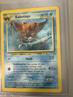 Pokemon TCG Kabutops Holo Rare Card 6/75 Neo Discovery - Image 1