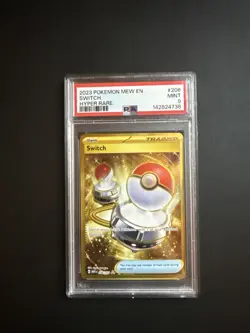 Pokemon Mew 2023 En-151 #206 Switch Hyper Rare PSA 9 - Image 1
