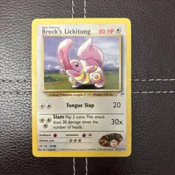 Pokemon TCG - Brock's Lickitung - 41/132 - Gym Heroes - MP Uncommon (2000) - Image 1