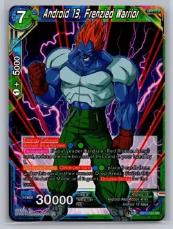 Dragon Ball Super Card Game #BT17-137 Android 13, Frenzied Warrior Foil - Image 1