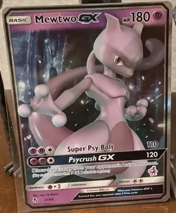Pokemon Mewtwo GX Holo Ultra Rare TCG Card Hidden Fates 31/68 - Image 1