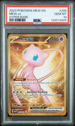 2023 POKEMON MEW EN-151 HYPER RARE #205 MEW EX PSA 10 - Image 1