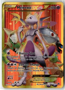Mewtwo EX ⭐ 164/162 Holo Secret Rare BREAKthrough 2015 Pokemon MP - Image 1