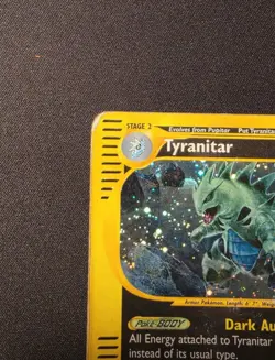 Pokemon Card-Tyranitar-29/165-Expedition- Holo-ENG-Played - Image 3