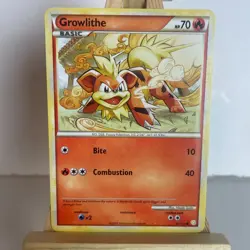 Growlithe 65/123 HeartGold SoulSilver Common Pokemon Light Play+ - Image 1