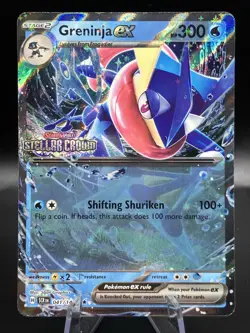 Pokemon TCG Card Stellar Crown Greninja EX 041/142 - Stamped Promo - Image 1