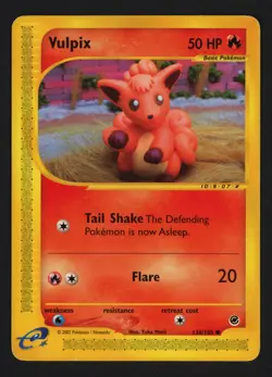 Vulpix 136/165 Expedition Common Pokemon TCG - Image 1