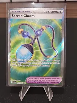 Sacred Charm 122/094 Pokemon Mega Evolution Phantasmal Flames Ultra Rare - Image 1