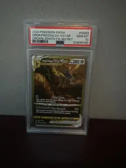 2023 POKEMON SWSH CROWN ZENITH #GG68 FULL ART/ORIGIN FORME DIALGA VSTAR PSA 10 - Image 1