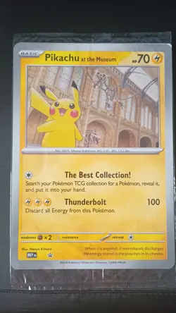 Pokemon Card Pikachu At The Museum Jumbo Promo Card - Image 1