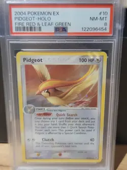 Pokemon Fire Red & Leaf Green Pidgeot Holo 10/112 Psa 8 - Image 1