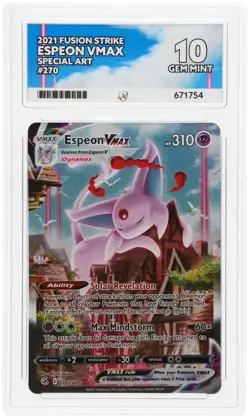 Pokemon TCG - Espeon VMAX #270 - Fusion Strike - ACE 10 Gem Mint - Image 1
