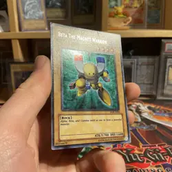 Beta the Magnet Warrior DOR-E002 Prismatic Secret Rare LP-MP Yugioh Vintage Card - Image 3