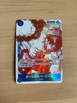 Japanese One Piece Card Portgas D Ace R OP07-053 3rd Anniversary Treasure Promo - Image 1