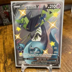 Dragapult V SHINY SWSH096 NM Full Art Promo Rare Pokemon Card - Image 1