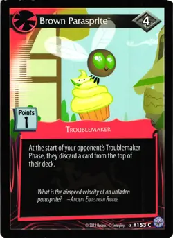 My Little Pony CCG Brown Parasprite Common Trading Card - Image 1